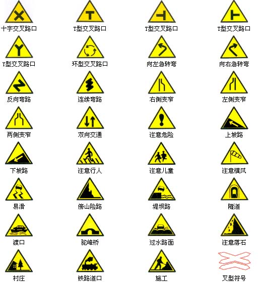 道路交通安全标志图2交通警告标志查询